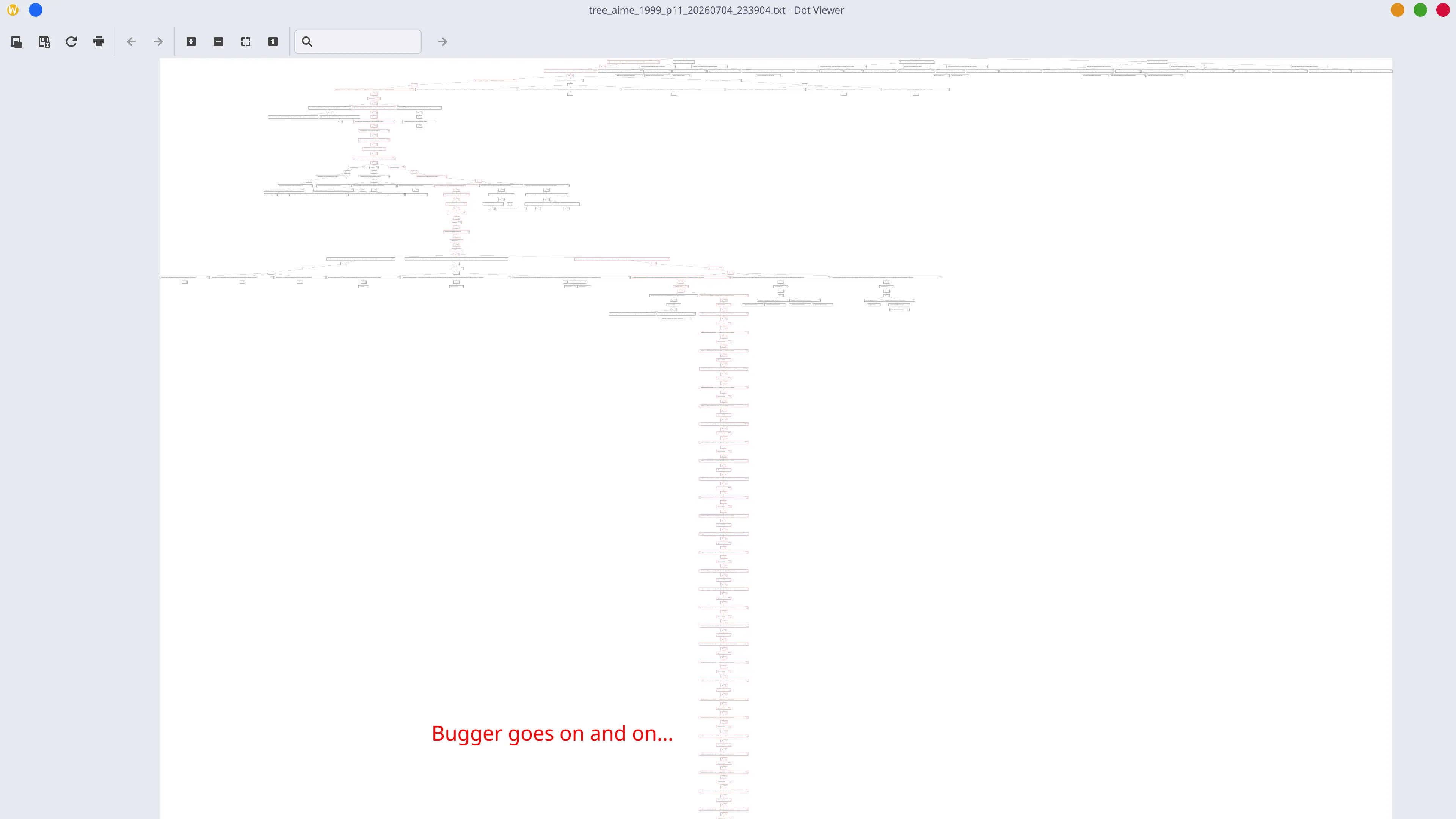Depth of the tree surpassing the max recursion limit of 1000!